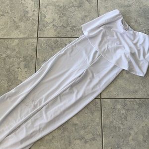 White strapless jumpsuit